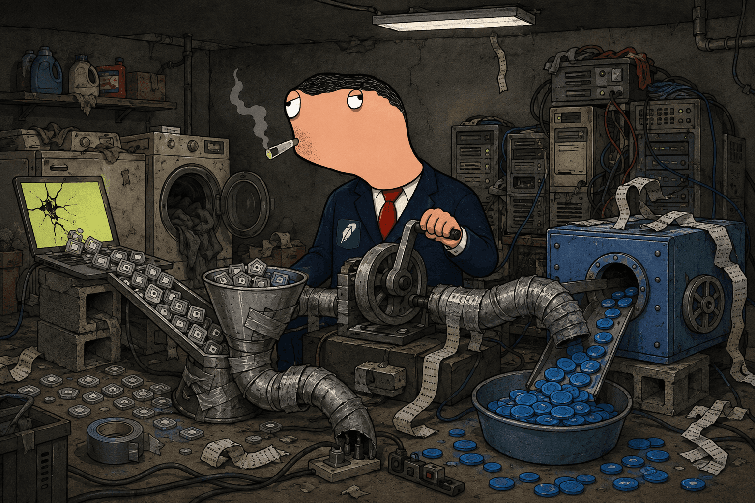 Hunter Boden operating a broken liquidity-routing machine