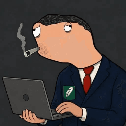Original cartoon reference of Hunter Boden holding a laptop